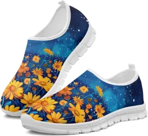 Coloranimal Flats for Women Slip On Shoes Comfortable Travel Shoes Casual Walking Shoes Low Cut Mesh Asports Sneakers