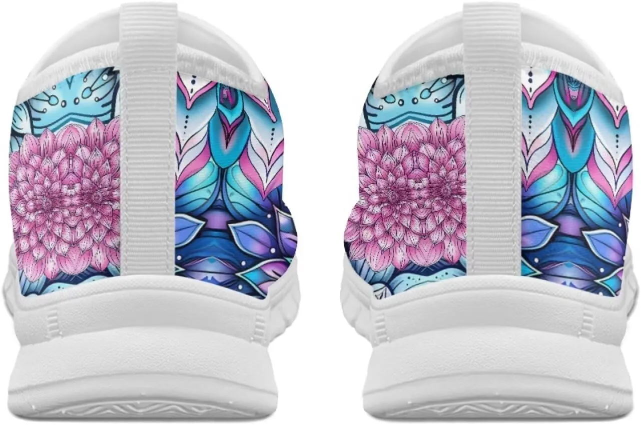 Coloranimal Flats for Women Slip On Shoes Comfortable Travel Shoes Casual Walking Shoes Low Cut Mesh Asports Sneakers