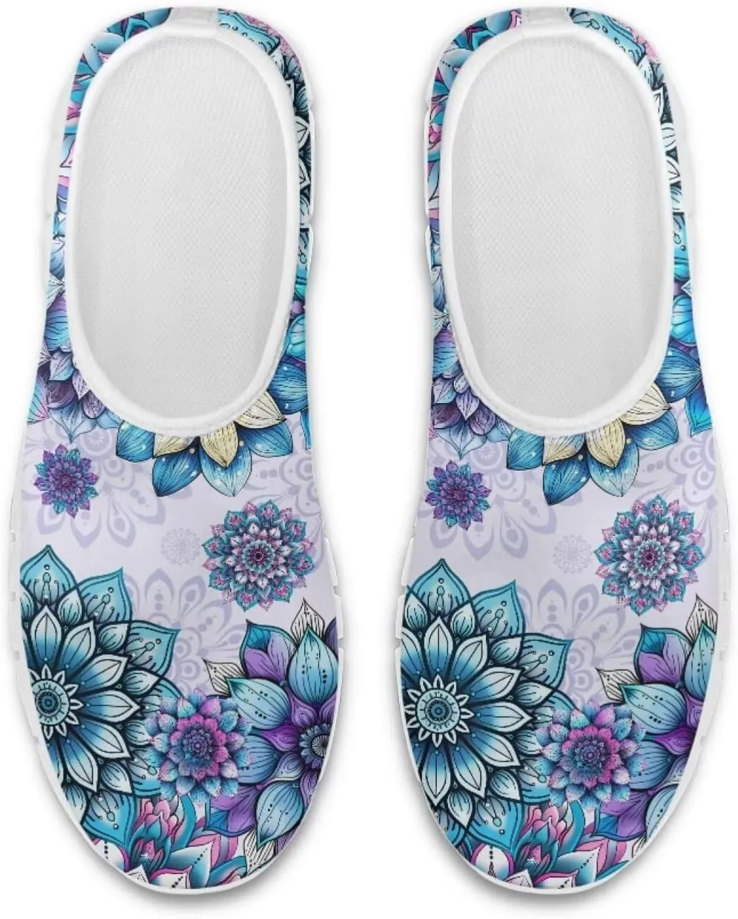 Coloranimal Flats for Women Slip On Shoes Comfortable Travel Shoes Casual Walking Shoes Low Cut Mesh Asports Sneakers