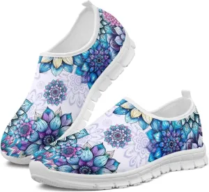 Coloranimal Flats for Women Slip On Shoes Comfortable Travel Shoes Casual Walking Shoes Low Cut Mesh Asports Sneakers