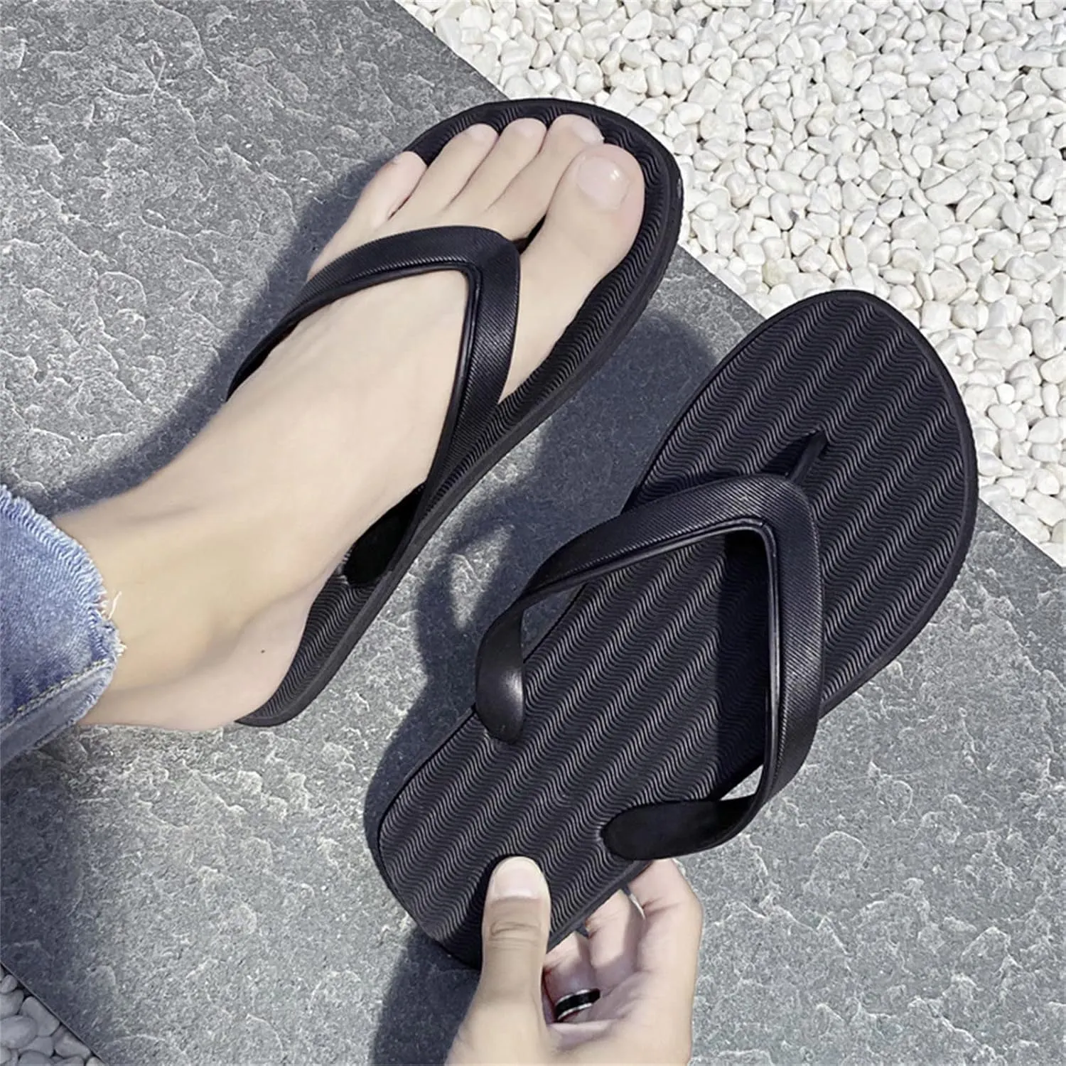 Flip Flops for Men Men's Non Slip Gym Pool Dorm Water Sandals Flip Flops Slide Sandals Men Mens Flip Flops