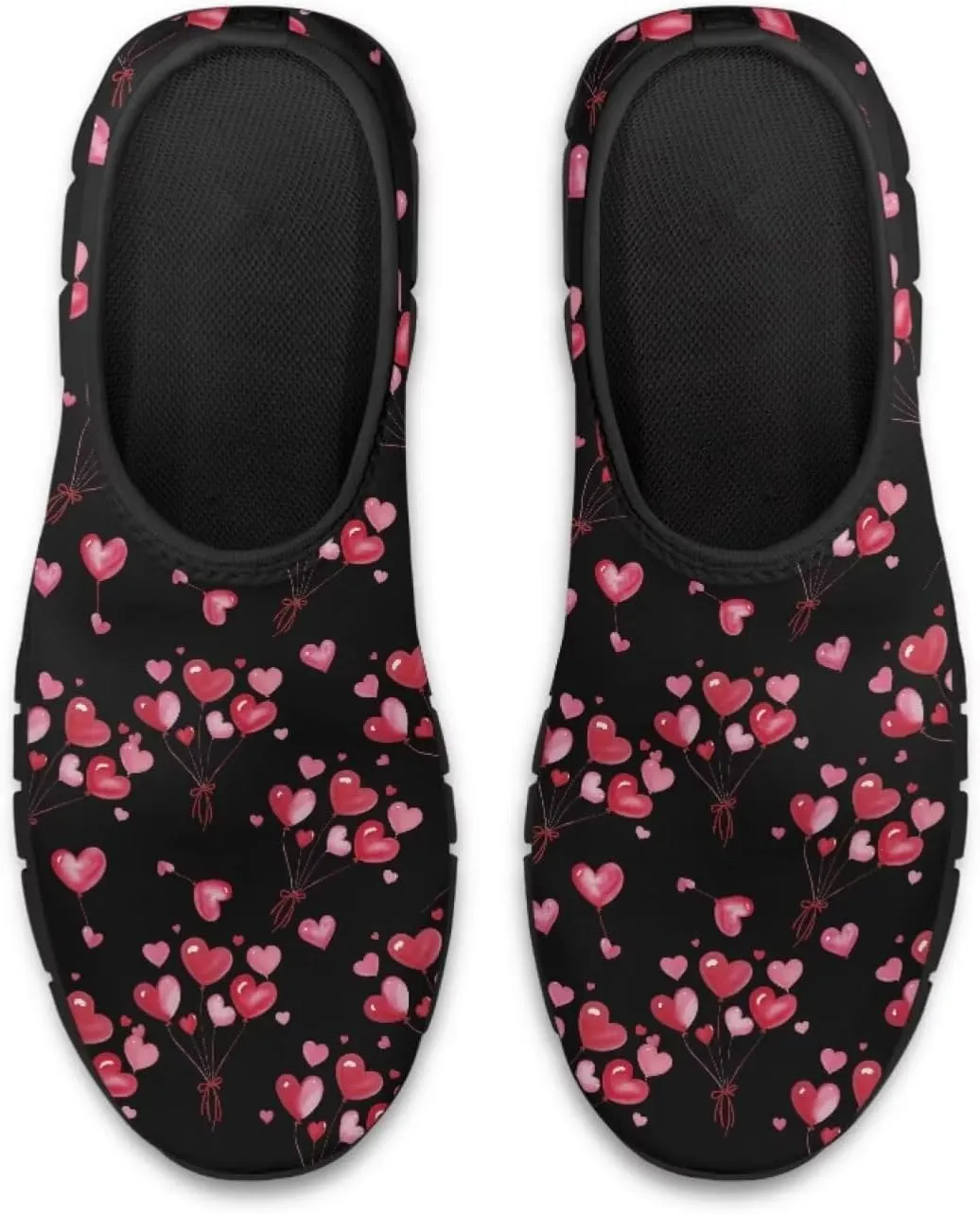 Heart Casual Sneakers for Women Show Loves Slip on Loafers with Arch Support Low Cut Shoes Valentine's