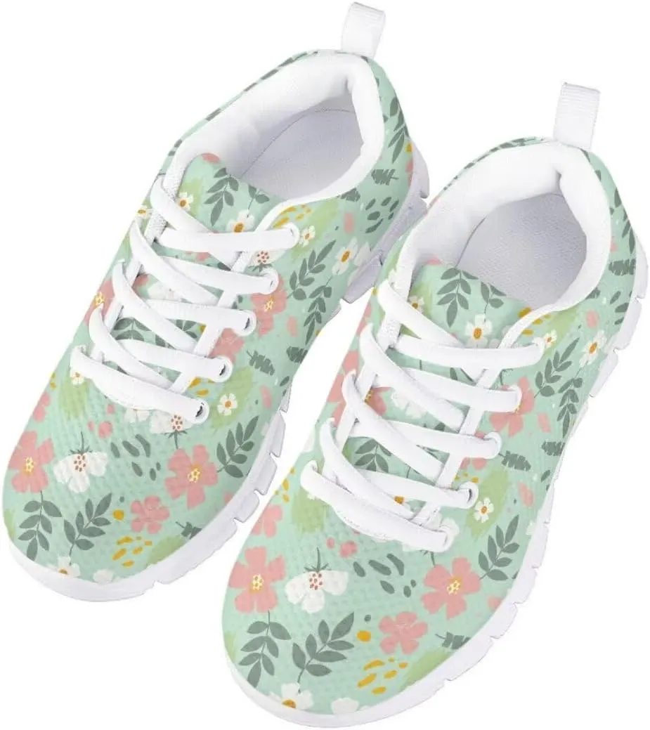 Pinupub Kids Sneakers for Boys Girls Tennis Running Shoes Lightweight Lace Up Walking Athletic Shoes