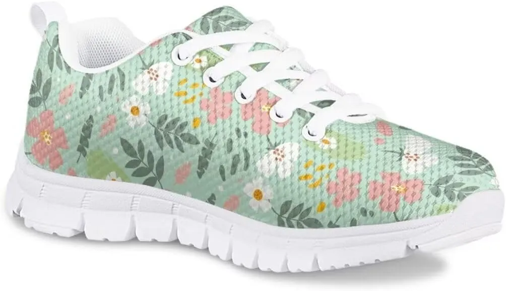 Pinupub Kids Sneakers for Boys Girls Tennis Running Shoes Lightweight Lace Up Walking Athletic Shoes