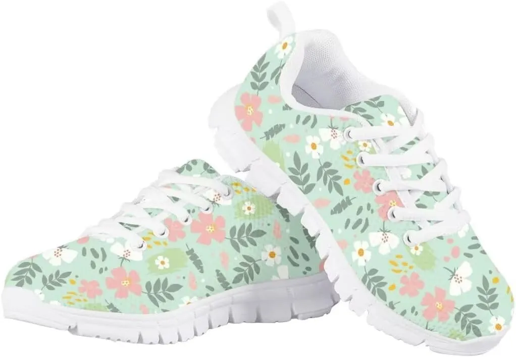 Pinupub Kids Sneakers for Boys Girls Tennis Running Shoes Lightweight Lace Up Walking Athletic Shoes