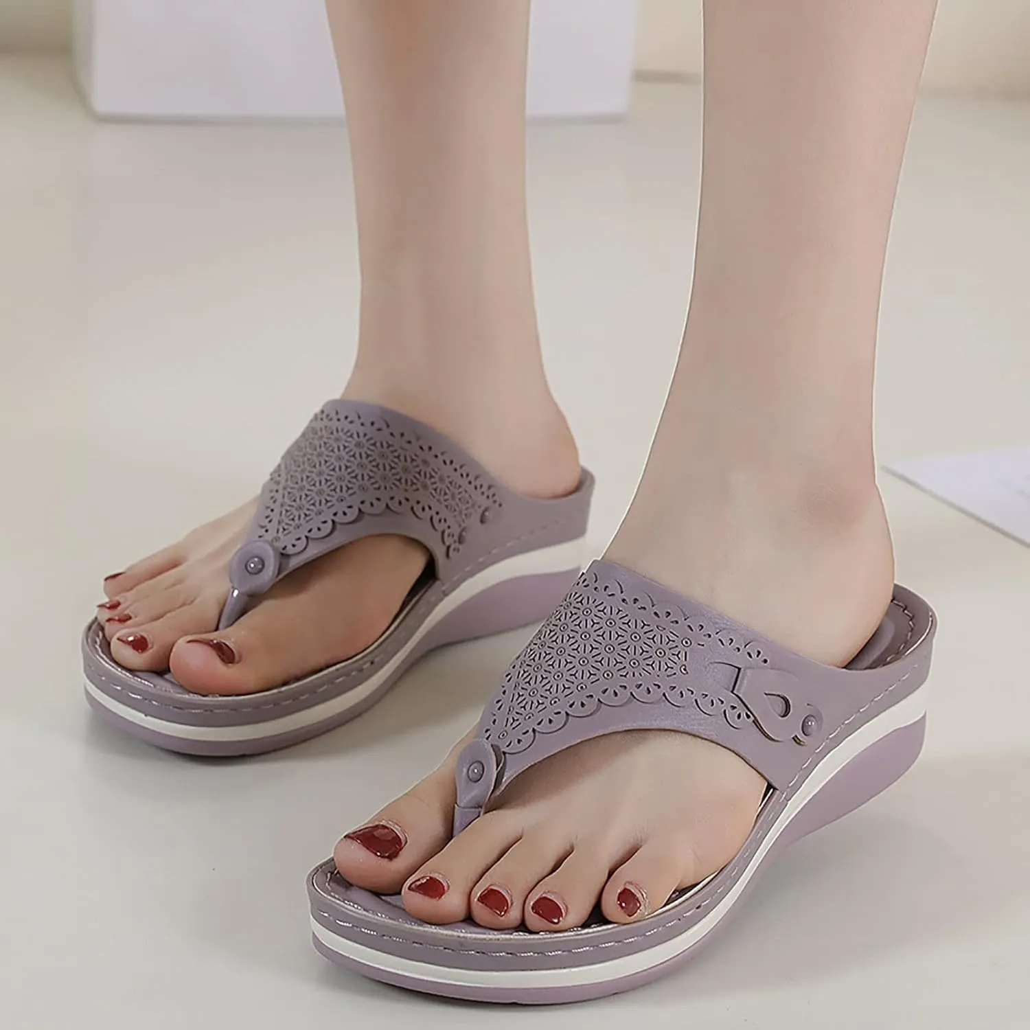 Slippers For Women Casual Flip Flops Beach Sandals Wedge Shoes Shoes Women Slide Sandals