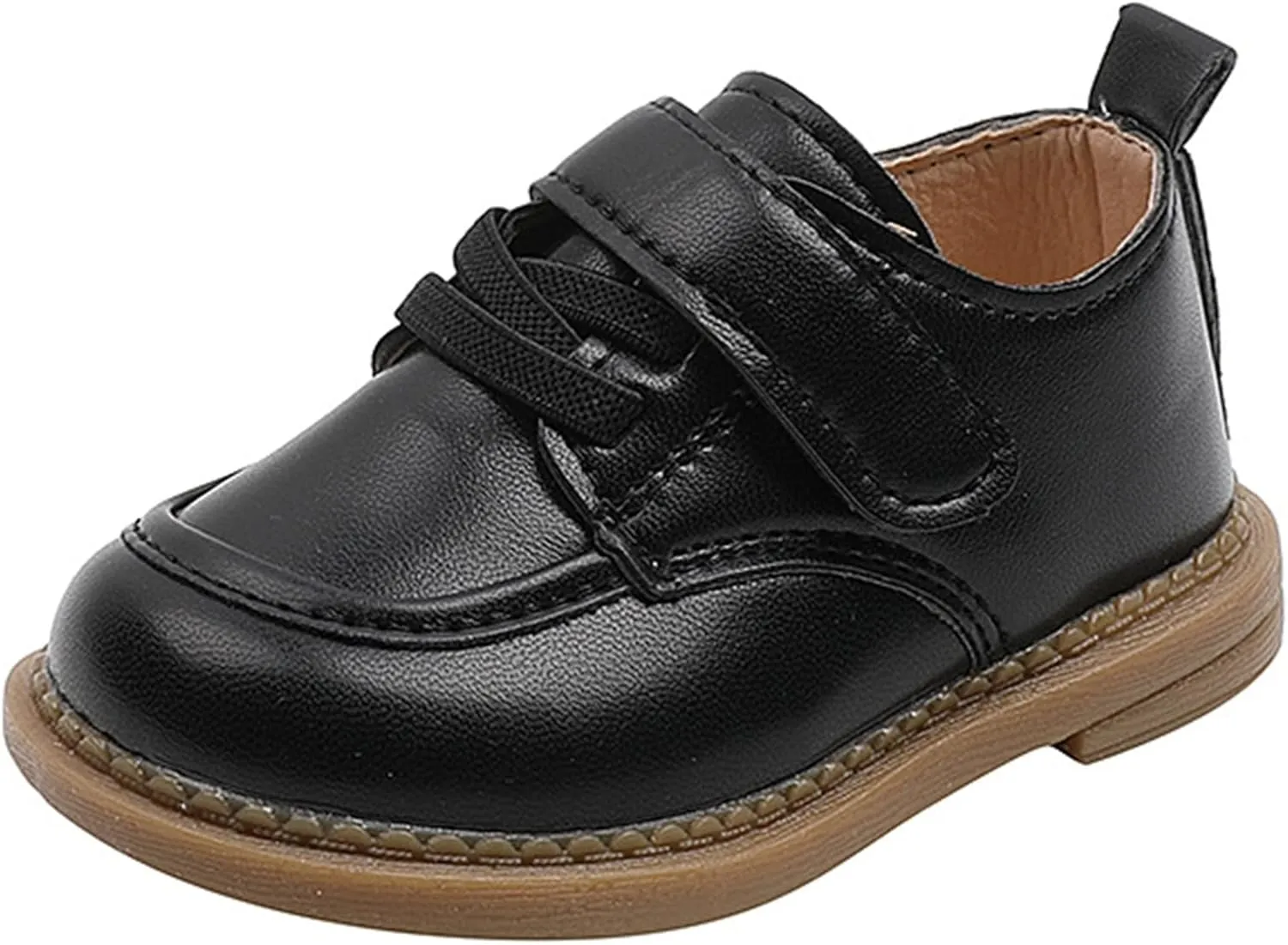 Summer Toddler Boys Casual Shoes Thick Sole Round Toe Buckle Fashion Walking Hook&Loop Style Shoes