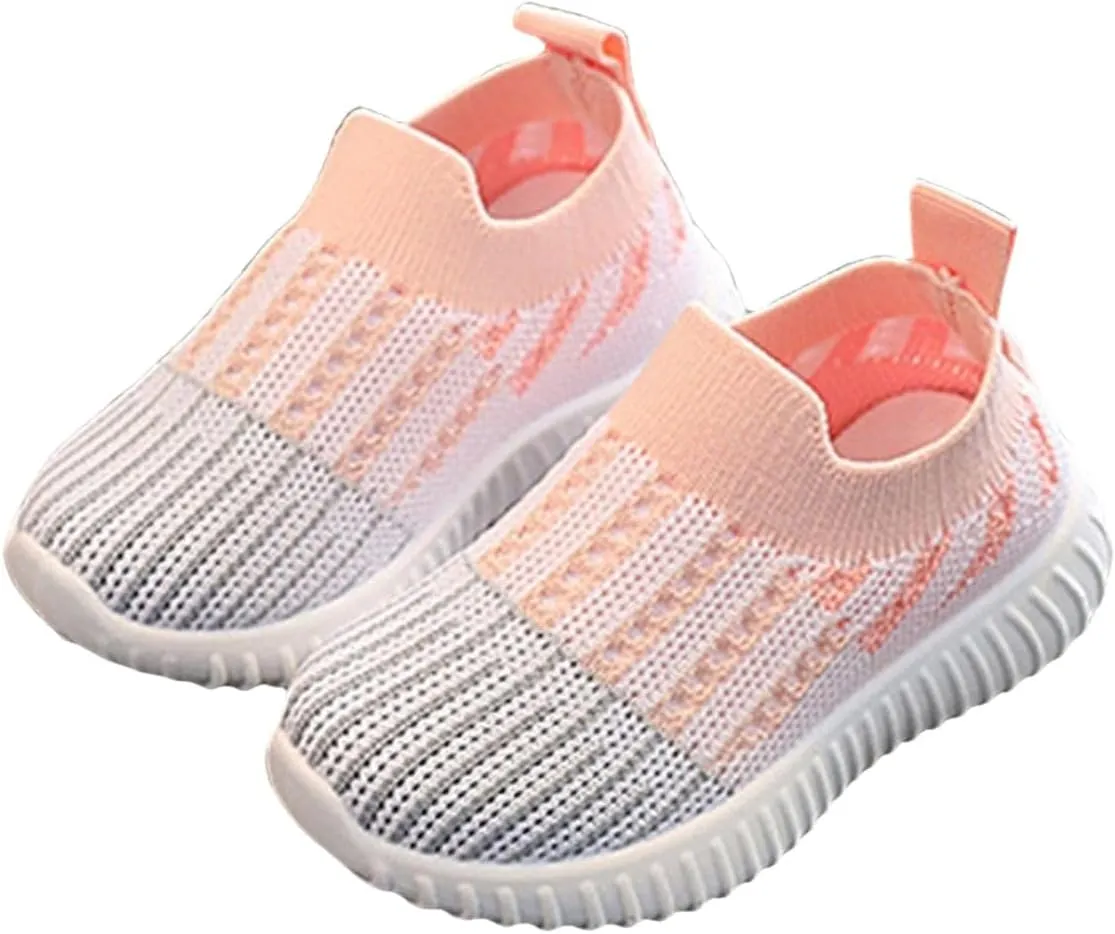 Toddler Barefoot Shoes Mesh Slip on Walking Shoes Non Slip Soft Sole Running Sneakers Kids Casual Comfortable Tennis Sneakers