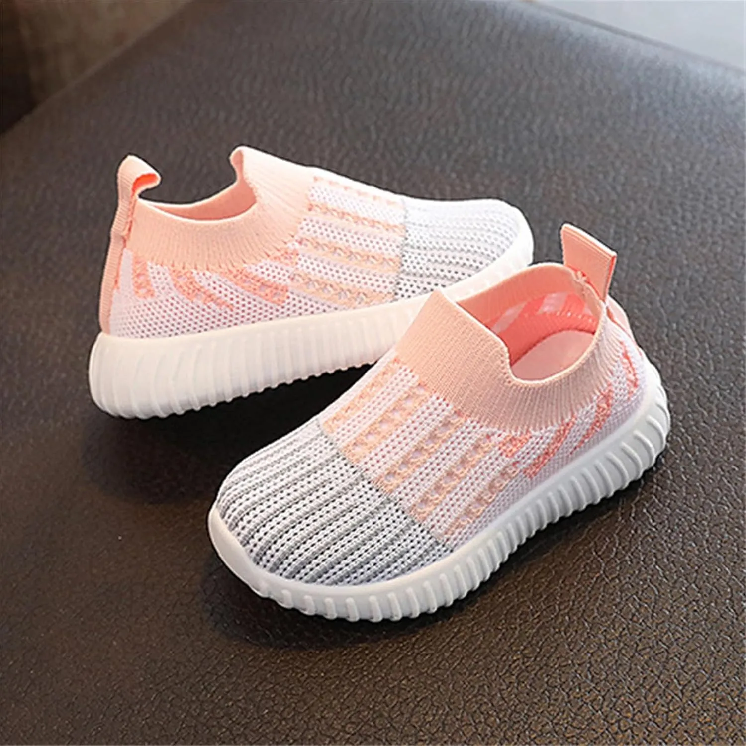 Toddler Barefoot Shoes Mesh Slip on Walking Shoes Non Slip Soft Sole Running Sneakers Kids Casual Comfortable Tennis Sneakers