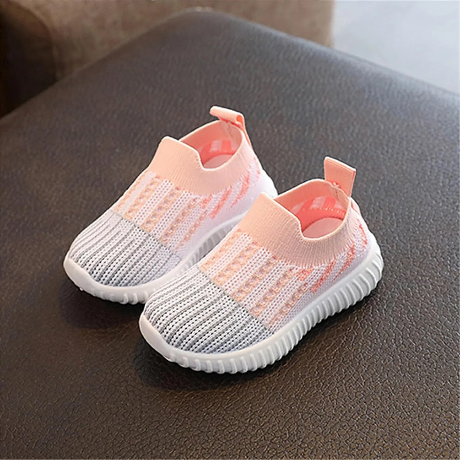 Toddler Barefoot Shoes Mesh Slip on Walking Shoes Non Slip Soft Sole Running Sneakers Kids Casual Comfortable Tennis Sneakers