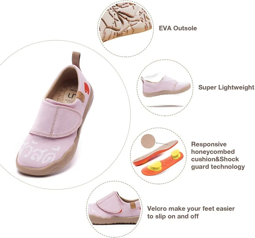 UIN Kids' Fashion Sneaker Colorful Cute Painted Art Funny Walking Casual Loafers Thai Smile
